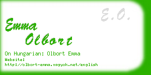 emma olbort business card